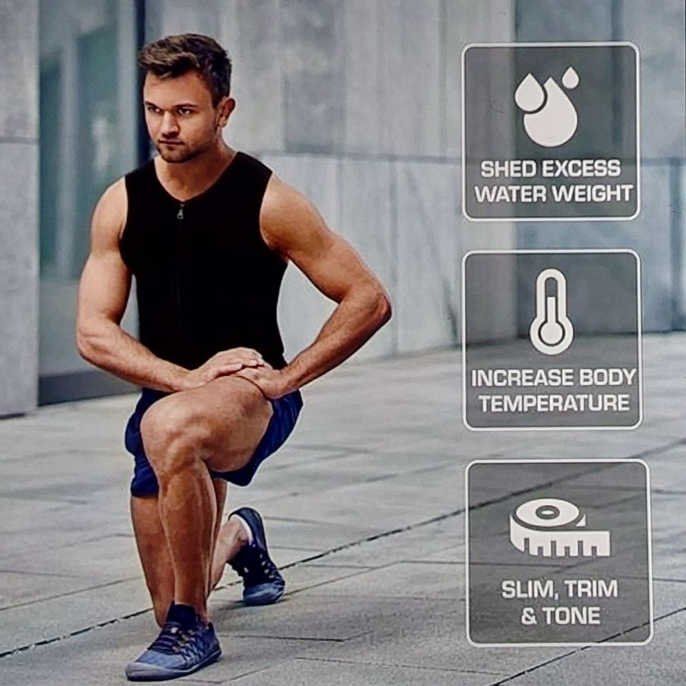 NWT Aduro Sport Sauna Sweat Vest, Black, XL - Picture 4 of 6